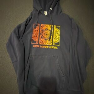Water Lantern Festival Navy Hoodie
